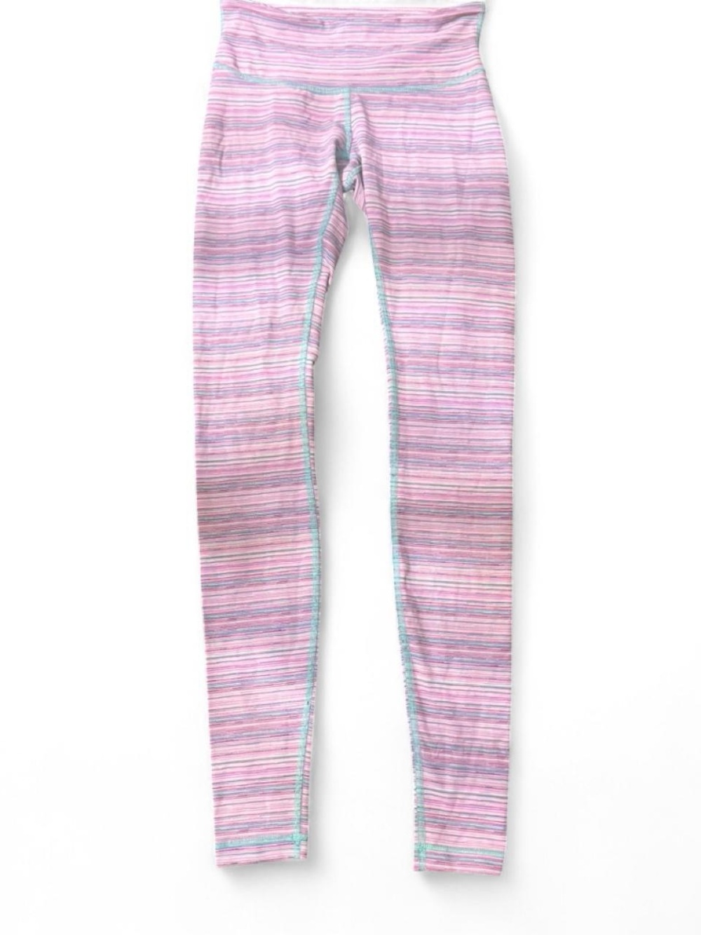 lululemon athletica Pink Striped High-Waist Leggings